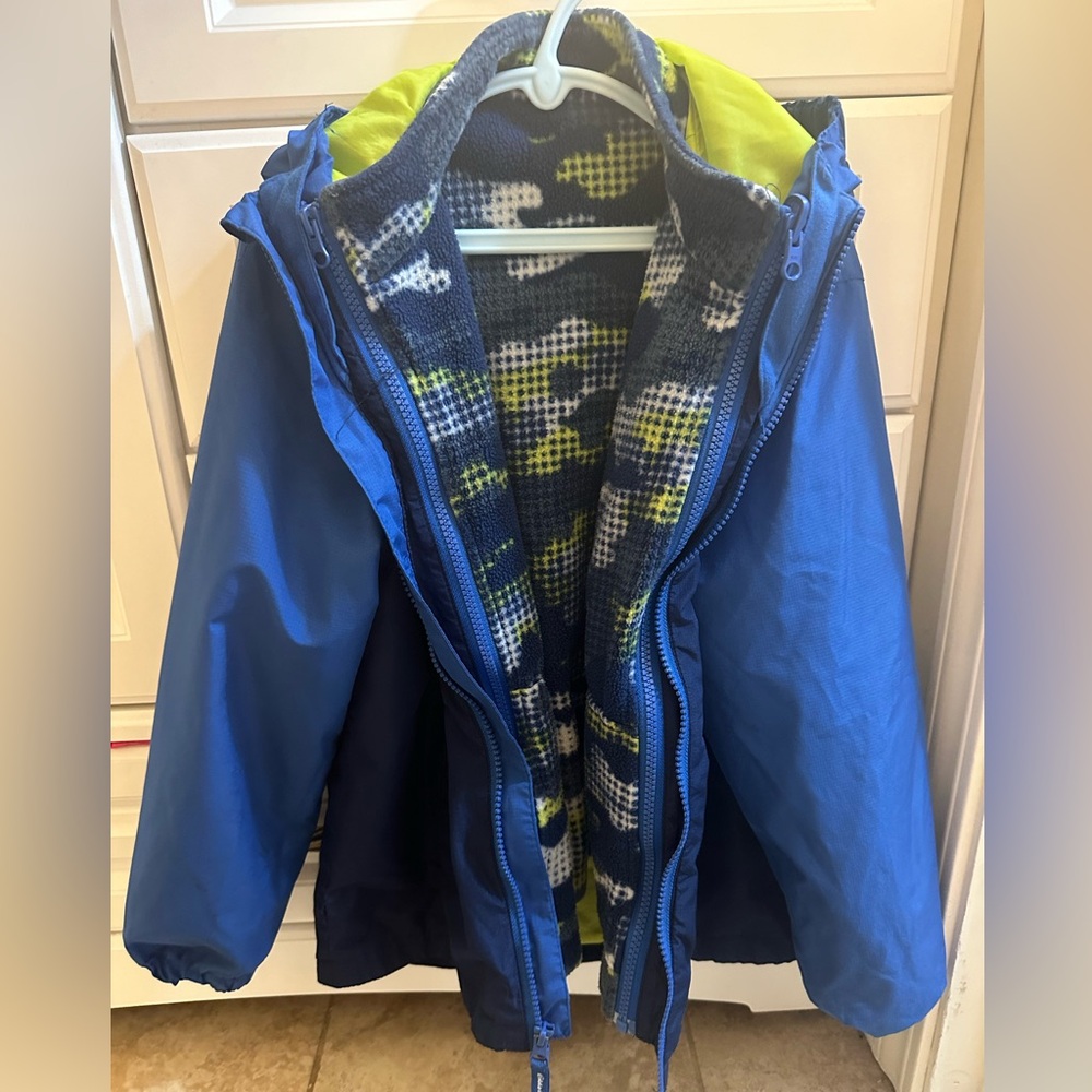 Eddie Bauer Winter Jacket with Inner Fleece Boys Size 7/8 - Picture 3 of 7